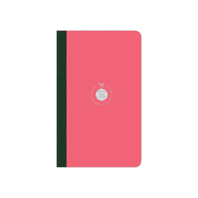 pink/green linen spine